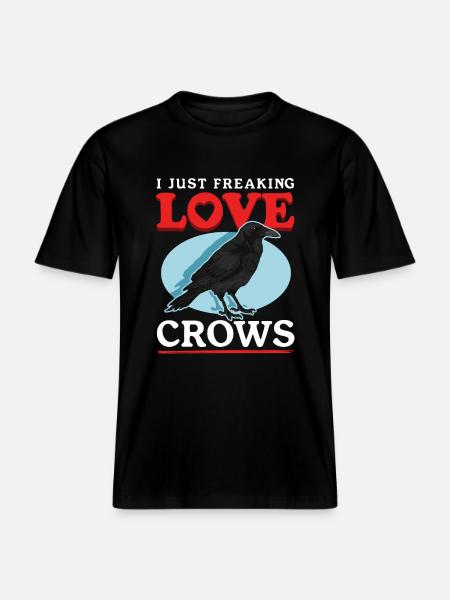 Crows Black Ravens Birds Gifts -  RELAXED FIT Unisex Organic T-Shirt - black