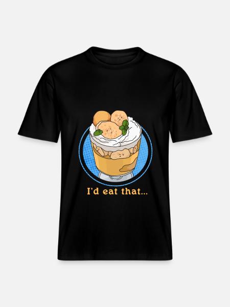 Banana Pudding Banana Pudding Gift - RELAXED FIT Unisex Organic T-Shirt - black