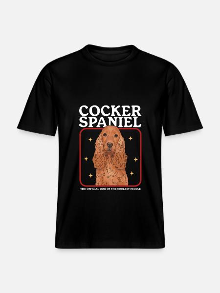 Cocker Spaniel Hunde Cockerspaniel Geschenke -  RELAXED FIT Unisex Organic T-Shirt - Schwarz