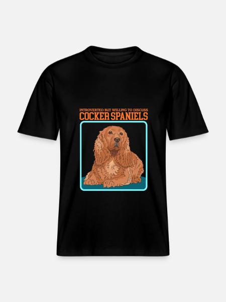 Cocker Spaniel Cocker Spaniel Gifts -  RELAXED FIT Unisex Organic T-Shirt - black