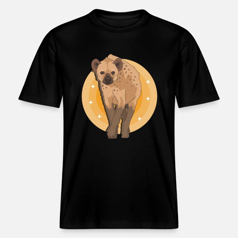 Hyäne Tüpfelhyäne Hyänen Geschenk -  RELAXED FIT Unisex Organic T-Shirt - Schwarz