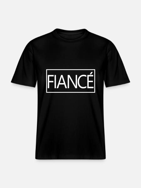 Verloofde Matching Verlovingsfeest cadeau voor mannen -  Uniseks RELAXED FIT bio-T-shirt - zwart