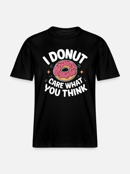 Donut Donuts Candy Bagel - RELAXED FIT Unisex Organic T-Shirt - black