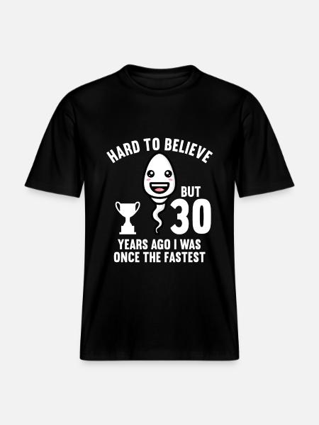 30 jaar geleden 30 jaar snelste 30e verjaardag -  Uniseks RELAXED FIT bio-T-shirt - zwart