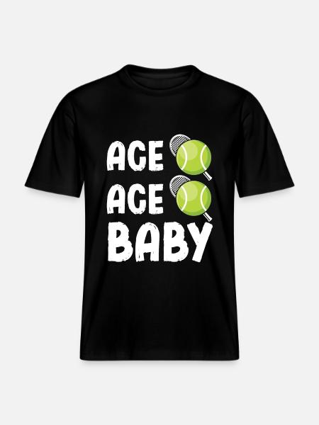 Ace Ace Baby Tennis Dicton -  T-shirt unisexe RELAXED FIT en coton bio - noir