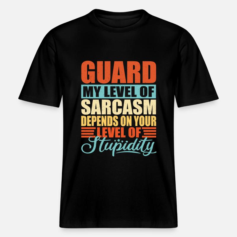 Wachmann Wächter Security Guard Geschenk -  RELAXED FIT Unisex Organic T-Shirt - Schwarz