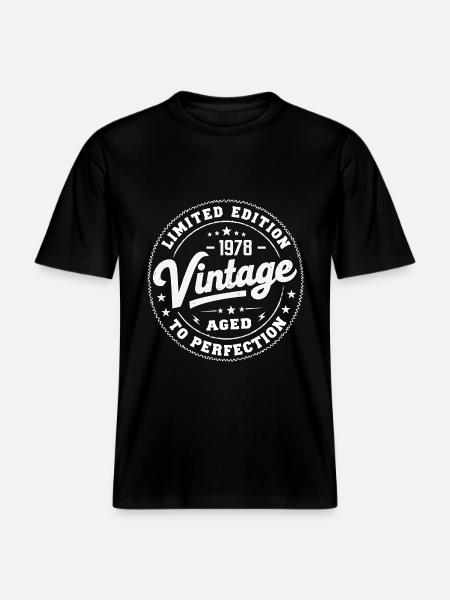 Legend sedan 1978 Fantastiskt sedan 1978 Retro 1978 -  Unisex ekologisk T-shirt med avslappnad passform - svart