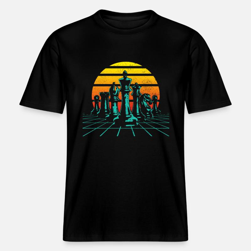 Chess Chess Player Gift - RELAXED FIT Unisex Organic T-Shirt - black