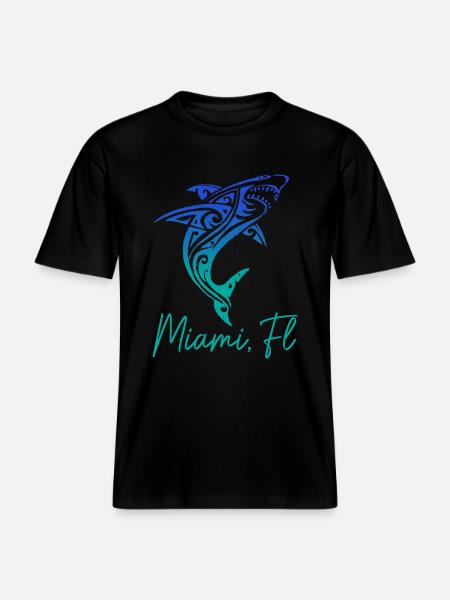 Miami, Florida, USA - RELAXED FIT Unisex Organic T-Shirt - black