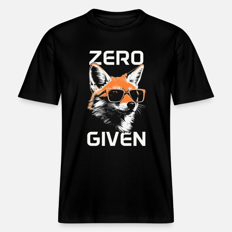 Fuchs Zero Fox Given Lustig - RELAXED FIT Unisex Organic T-Shirt - Schwarz