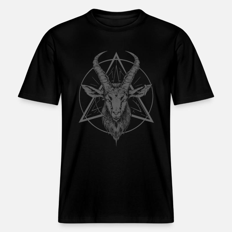 Ziege Baphomet -  RELAXED FIT Unisex Organic T-Shirt - Schwarz