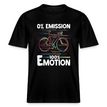 MTB Mountainbiker und Rennradfahrer Sprüche -  RELAXED FIT Unisex Organic T-Shirt - Schwarz - Vorne - Alina (178cm) & Michal (187cm)