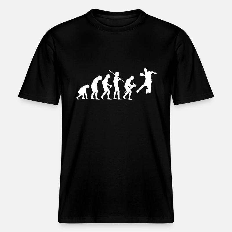 EVOLUTION HANDBALL -  T-shirt unisexe RELAXED FIT en coton bio - noir