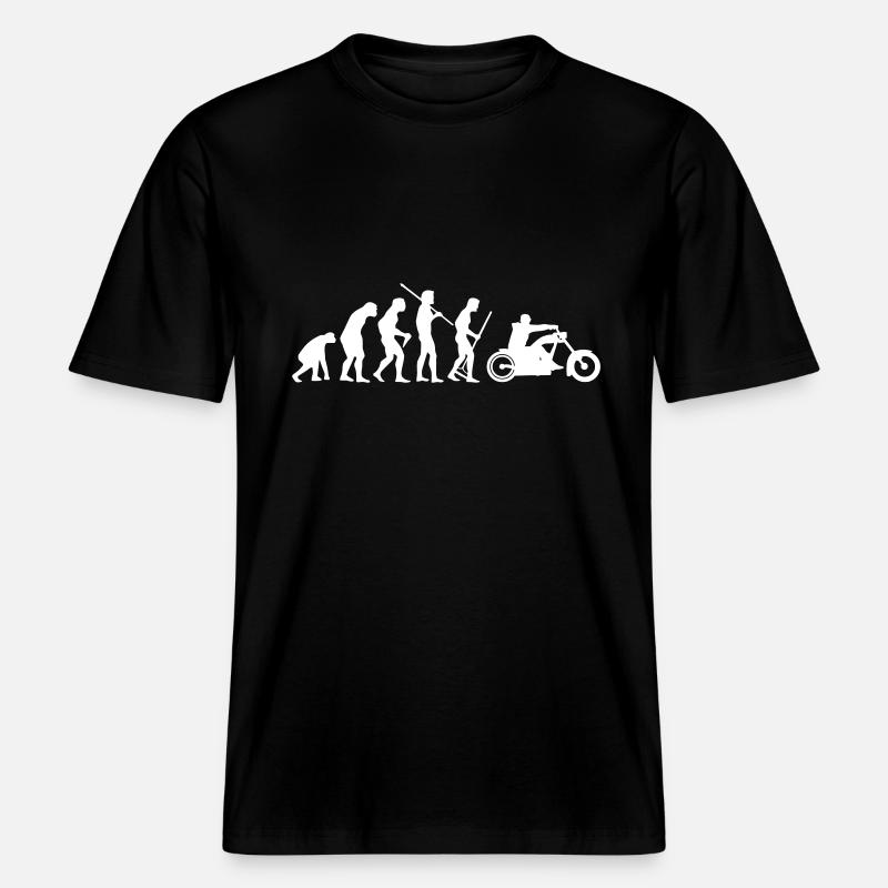 MOTORCYCLE EVOLUTION -  RELAXED FIT Unisex Organic T-Shirt - black