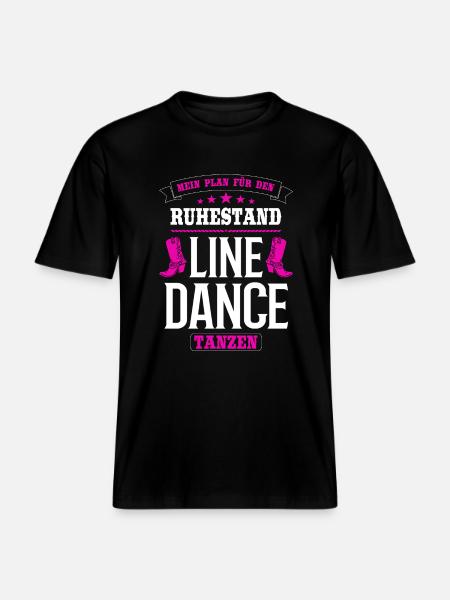 Linedance Line Dance tanzen Rentnerin Oma Geschenk - RELAXED FIT Unisex Organic T-Shirt - Schwarz