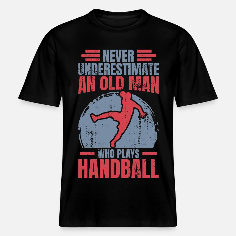 Håndbold bedstefar - Økologisk unisex T-shirt RELAXED FIT - sort