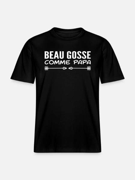 Handsome like dad - RELAXED FIT Unisex Organic T-Shirt - black