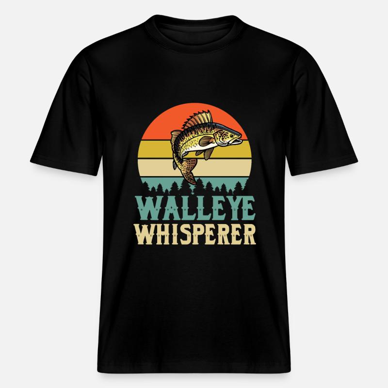 Walleye-flüsterer -  RELAXED FIT Unisex Organic T-Shirt - Schwarz