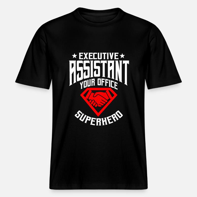 Assistante au conseil d’administration -  T-shirt unisexe RELAXED FIT en coton bio - noir