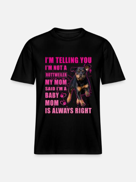 Rottweiler Spruch - RELAXED FIT Unisex Organic T-Shirt - Schwarz