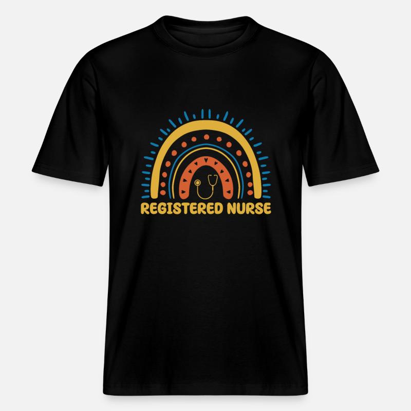 Conception de l’infirmière autorisée - T-shirt unisexe RELAXED FIT en coton bio - noir