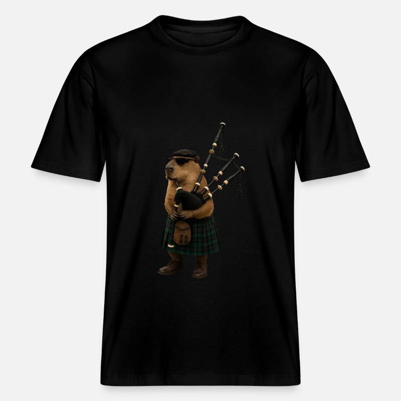 Cornemuse Capybara -  T-shirt unisexe RELAXED FIT en coton bio - noir