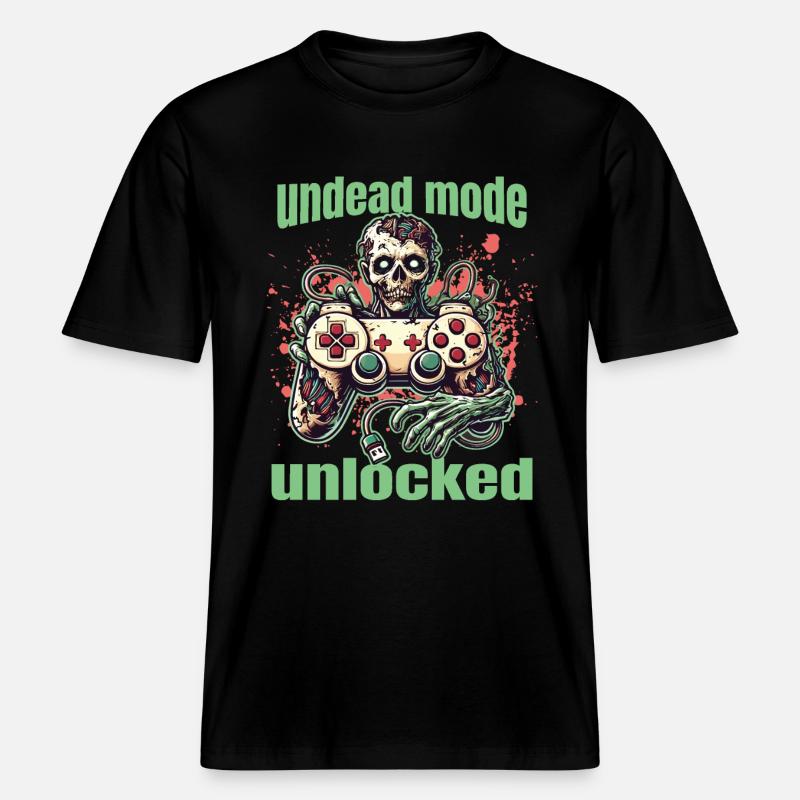 Zombie Gaming Controller: Undead Mode -  RELAXED FIT Unisex Organic T-Shirt - black