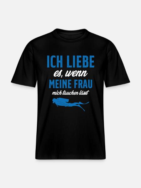 tauchen gehen lässt - RELAXED FIT Unisex Organic T-Shirt - Schwarz