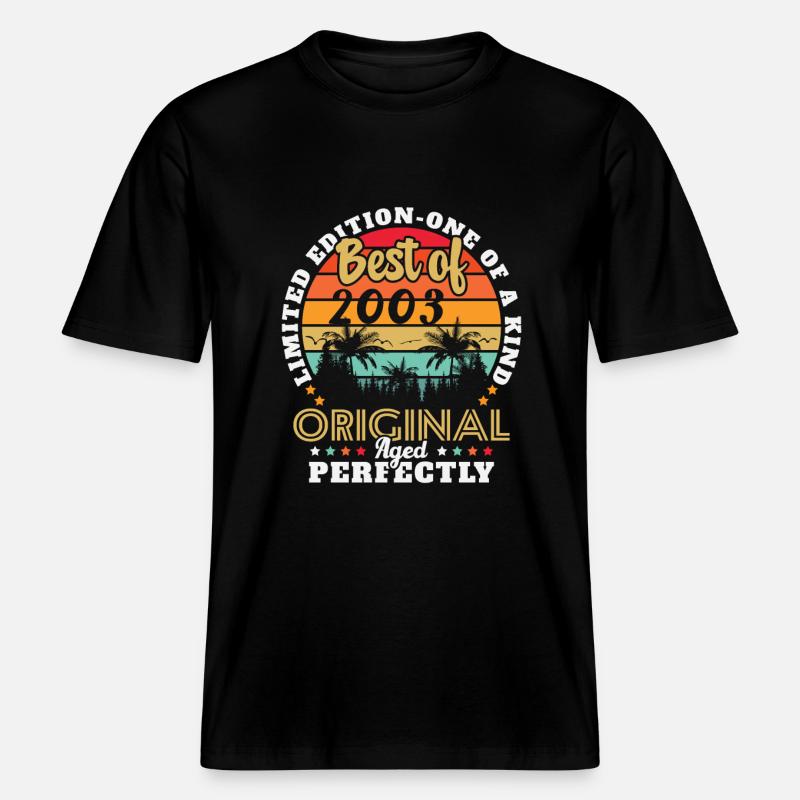 Vintage 2003 Cumpleaños Presente 2003 -  Camiseta RELAXED FIT ecológica unisex - negro