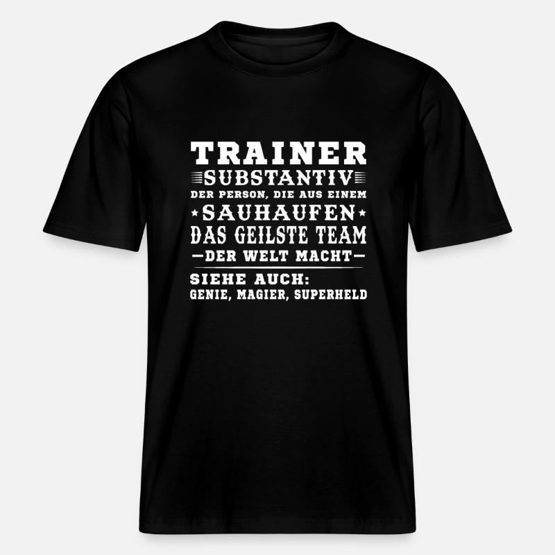 Bester Trainer Tshirt Coach Geschenk - RELAXED FIT Unisex Organic T-Shirt - Schwarz