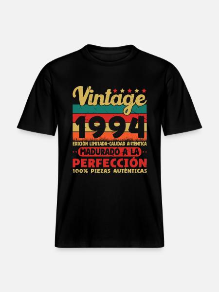Vinatge 1994 Birthday Gift -  RELAXED FIT Unisex Organic T-Shirt - black