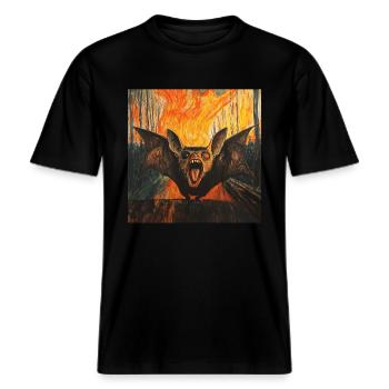 Schläger -  RELAXED FIT Unisex Organic T-Shirt - Schwarz - Vorne - Alina (178cm) & Michal (187cm)