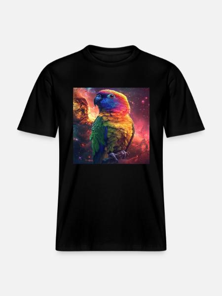 Sittiche - RELAXED FIT Unisex Organic T-Shirt - Schwarz