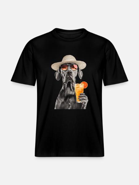 Deutsche Dogge -  RELAXED FIT Unisex Organic T-Shirt - Schwarz
