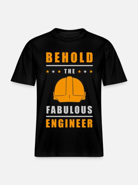 Fabulous Engineer Helmet - RELAXED FIT Unisex Organic T-Shirt - black