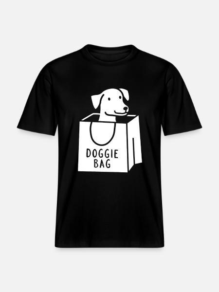 Doggie Bag - RELAXED FIT Unisex Organic T-Shirt - black