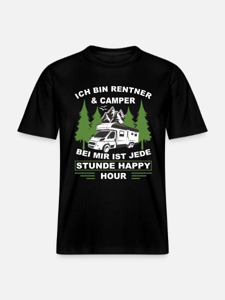 Camping -  RELAXED FIT Unisex Organic T-Shirt - Schwarz