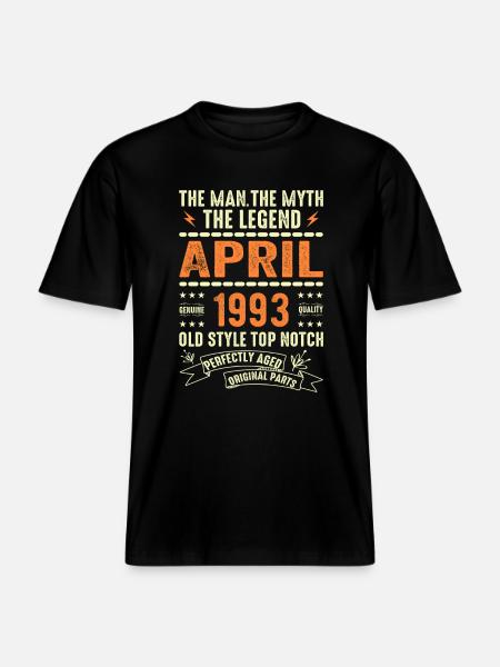 April 1993, APRIL 1993 - RELAXED FIT Unisex Organic T-Shirt - black