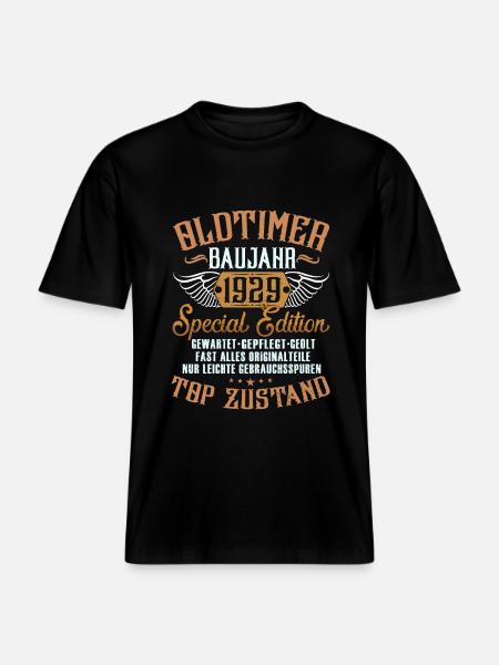 Oldtimer Baujahr 1929 - RELAXED FIT Unisex Organic T-Shirt - Schwarz