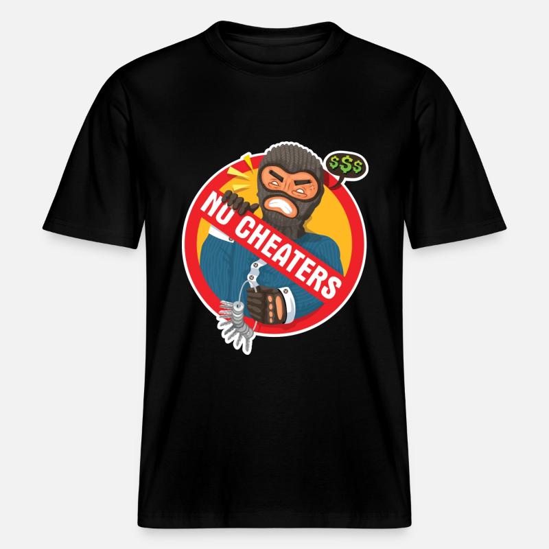Schummeln wird nicht geduldet - RELAXED FIT Unisex Organic T-Shirt - Schwarz