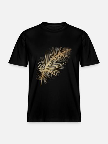 Goldfeder - RELAXED FIT Unisex Organic T-Shirt - Schwarz
