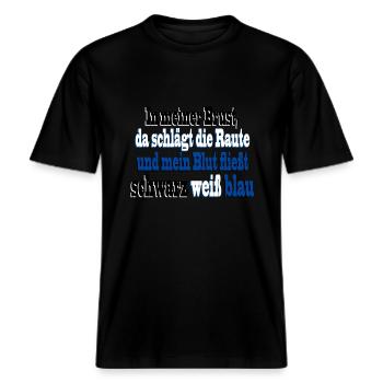 rautenherz02 -  RELAXED FIT Unisex Organic T-Shirt - Schwarz - Vorne - Alina (178cm) & Michal (187cm)