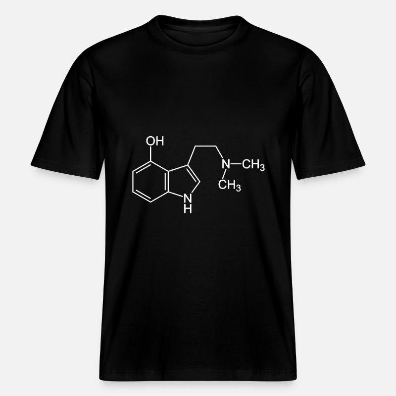 Psilocin Molekül -  RELAXED FIT Unisex Organic T-Shirt - Schwarz