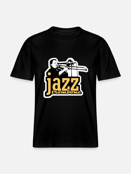 Jazz trombone - jazz trombone -  RELAXED FIT Unisex Organic T-Shirt - black