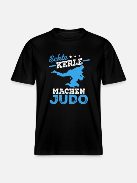 Echte Kerle machen Judo -  RELAXED FIT Unisex Organic T-Shirt - Schwarz
