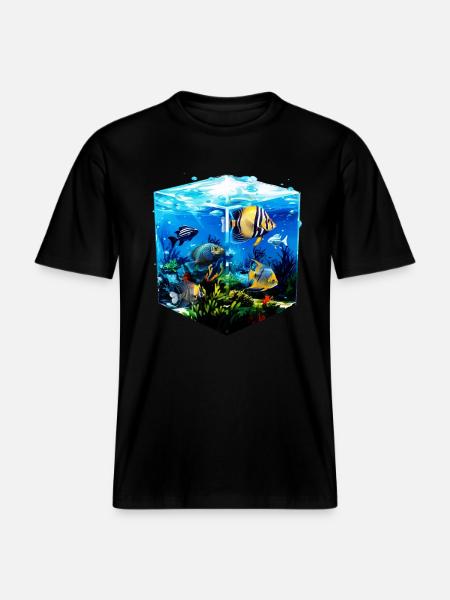 Angelfish -  RELAXED FIT Unisex Organic T-Shirt - black