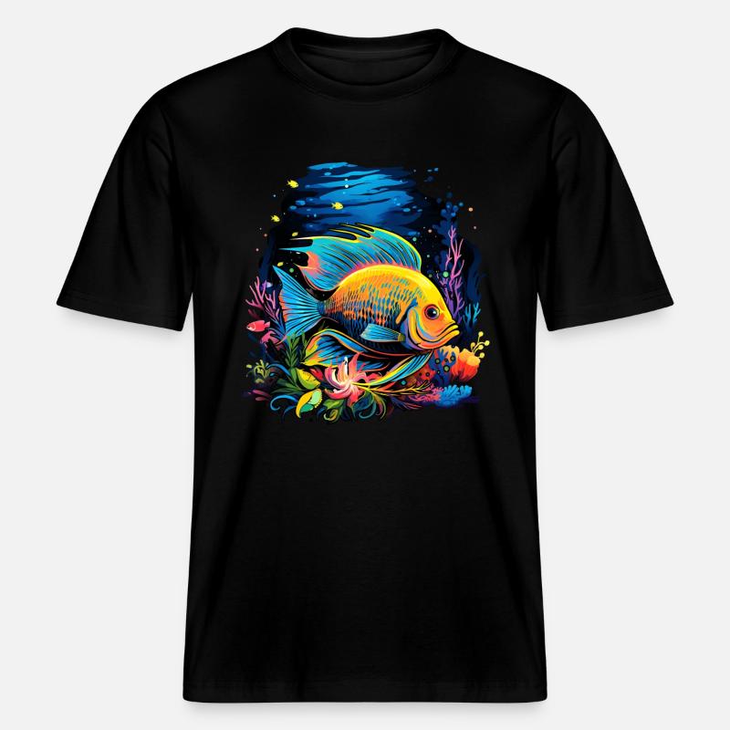 Angelfish -  T-shirt unisexe RELAXED FIT en coton bio - noir