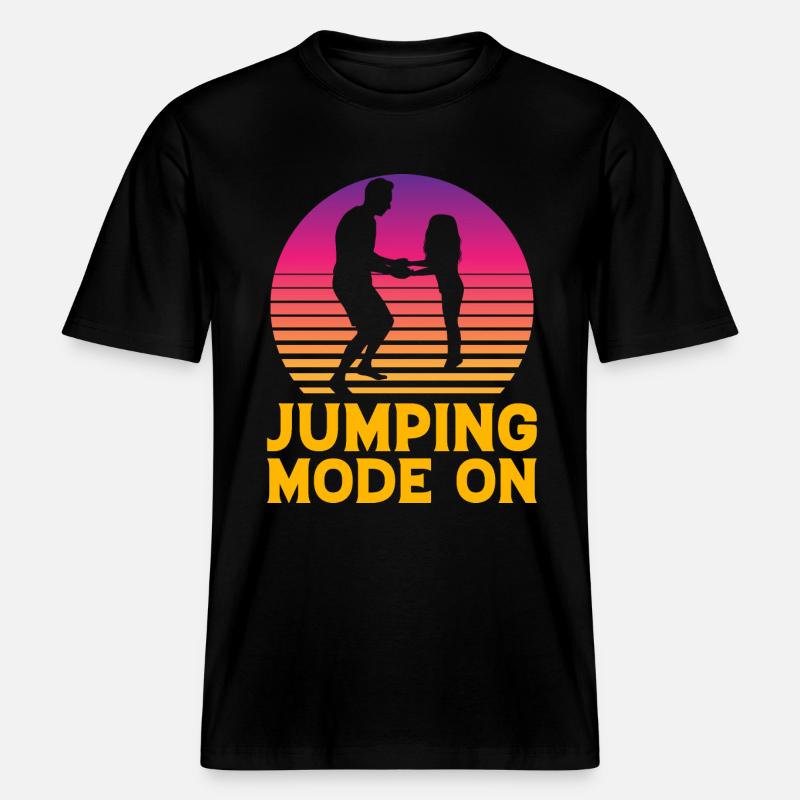 Mode Saut activé -  T-shirt unisexe RELAXED FIT en coton bio - noir