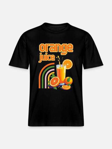 Orange Juice - RELAXED FIT Unisex Organic T-Shirt - black