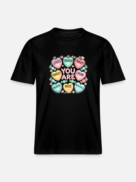 Du bist wundervoll - RELAXED FIT Unisex Organic T-Shirt - Schwarz